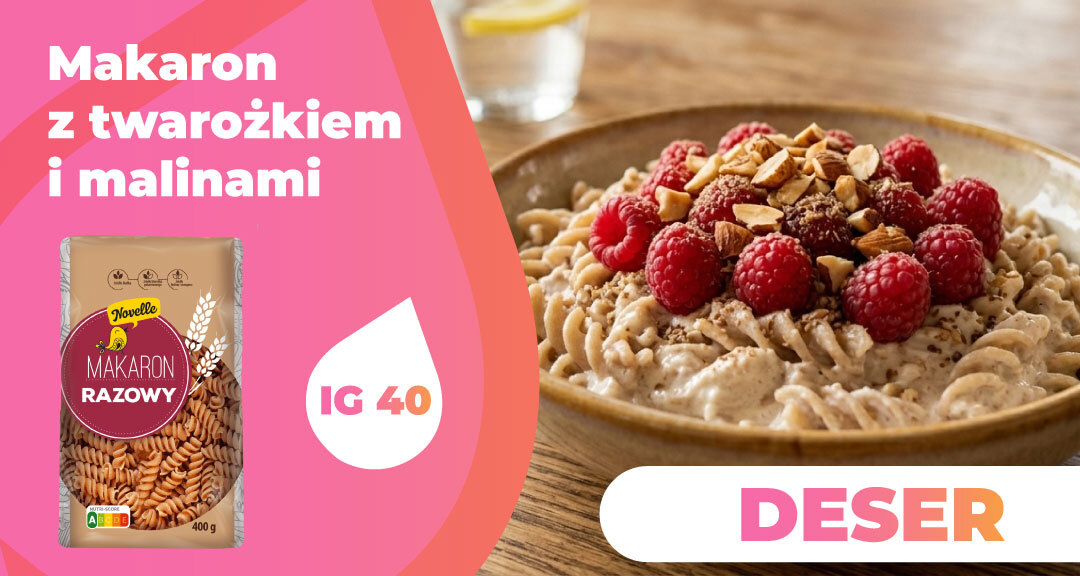 Read more about the article Makaron z twarożkiem i malinami