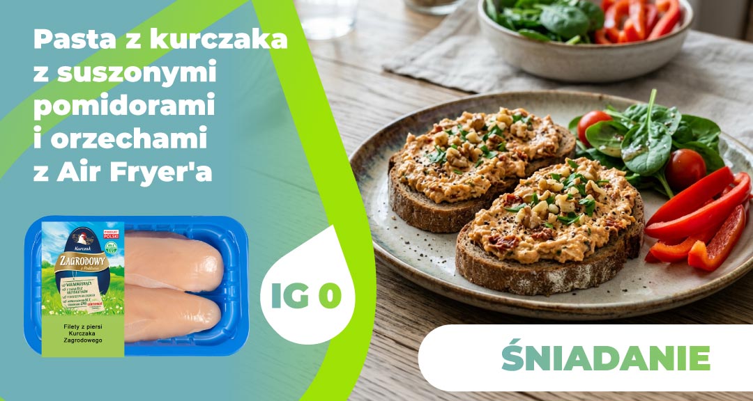Read more about the article Pasta z kurczaka z suszonymi pomidorami i orzechami z Air Fryer’a