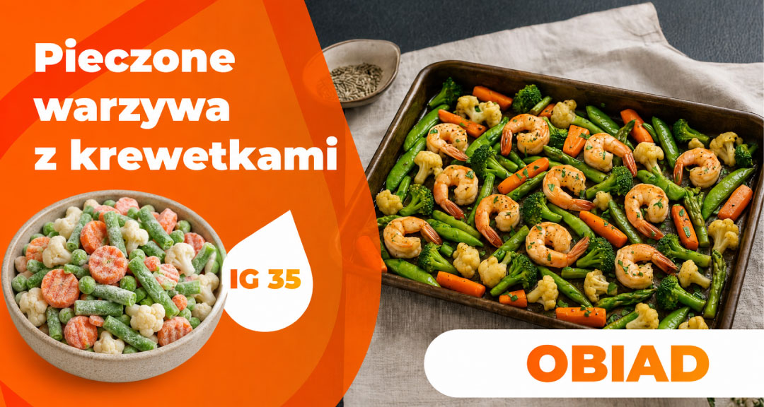 Read more about the article Warzywa pieczone z krewetkami