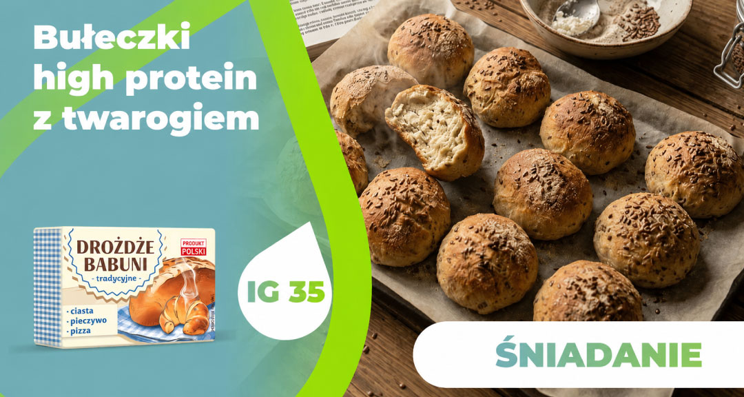 Read more about the article Bułeczki high protein z twarogiem
