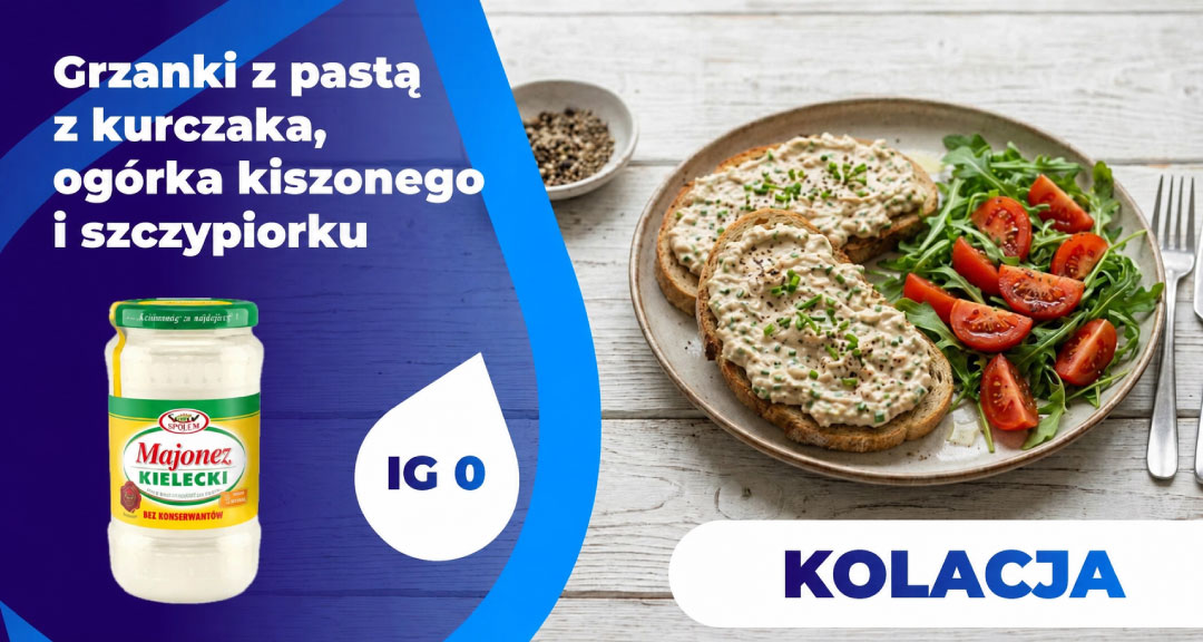 Read more about the article Grzanki z pastą z kurczaka, ogórka kiszonego i szczypiorku