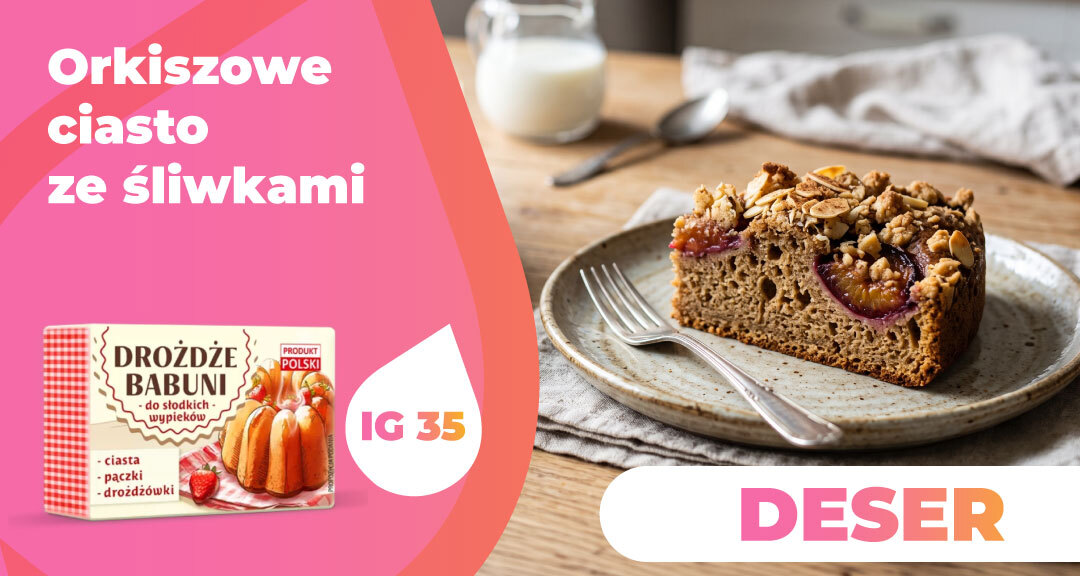 Read more about the article Orkiszowe ciasto drożdżowe ze śliwkami